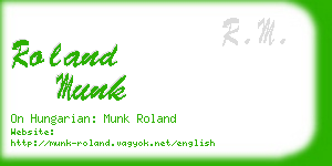 roland munk business card